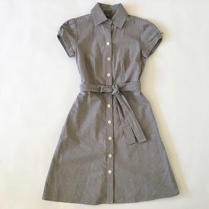 Banana Republic Blue White Striped Button Dress 0p